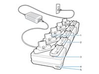 Zebra - handheld charging cradle - 5-slot CRD-WT64-5S5BE-01